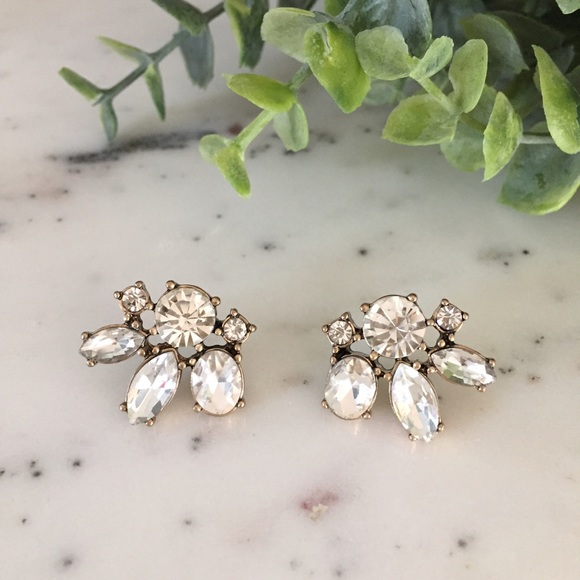 "Cosette" Earrings || Clear Crystal Statement - Picture 2 of 6