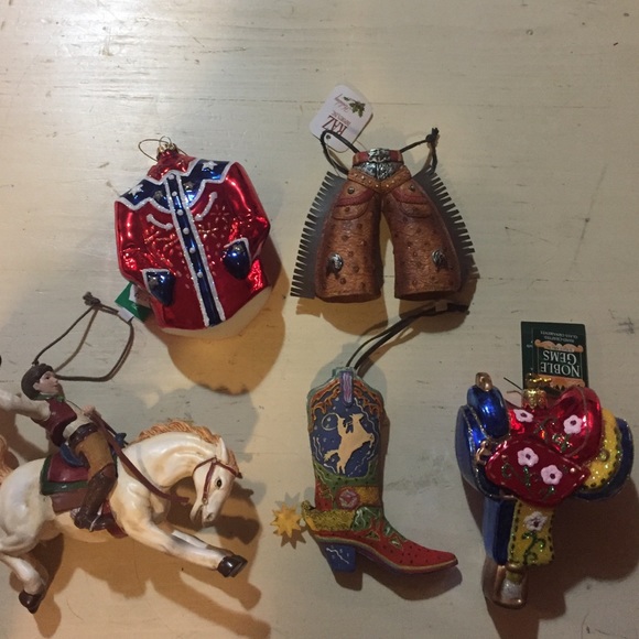 Western themed Christmas ornaments