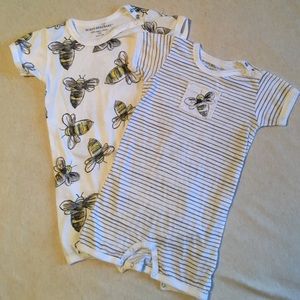 Burts bees organic cotton romper set.