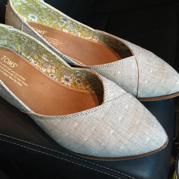 Grey Chambray Dot Women's Jutti Flats