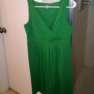 NWOT Lands' End green dress for holidays