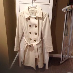 Belted wool trench coat