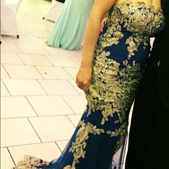 Embroidered Mermaid Gown