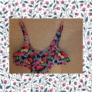 Floral bathing suit top