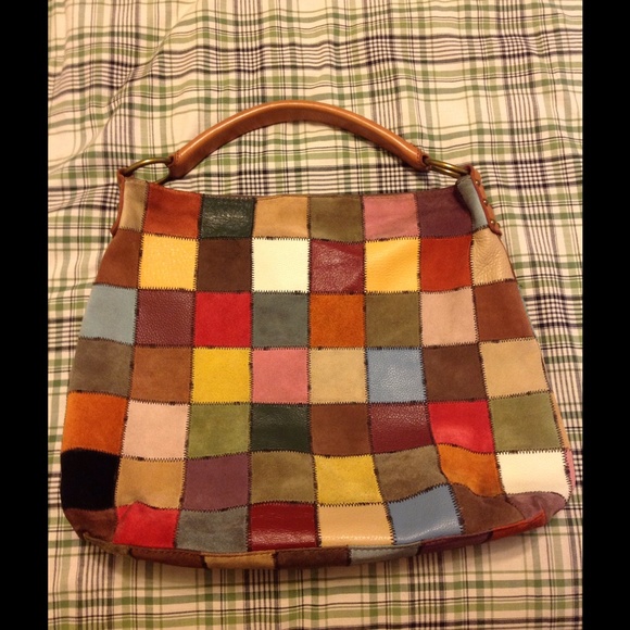 Lucky Brand Multicolor Leather And Suede Bag