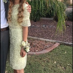 Needle & Thread sequin yellow dress