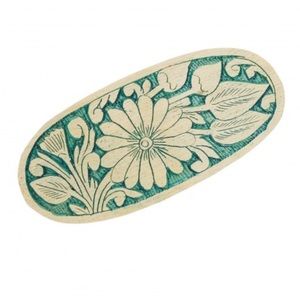Bamboo Blue Flower Barrette