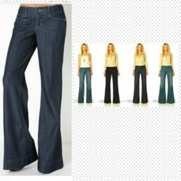 Anthropologie Denim - Anthropologie Level 99 Wide Leg Denim Trousers 27