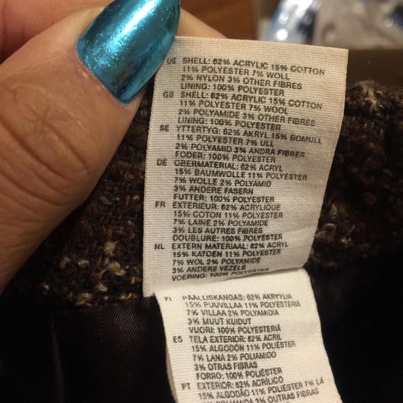 Deep brown boucle skirt - Picture 3 of 4