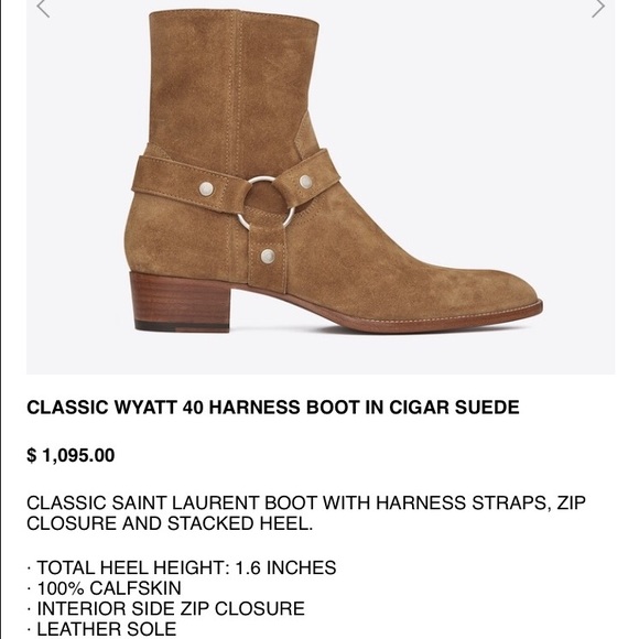 Saint Laurent CLASSIC WYATT BOOT Size 47 - Picture 4 of 4