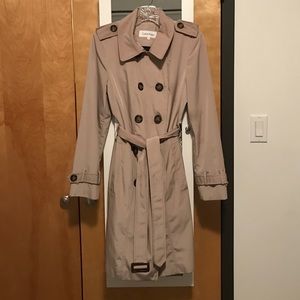 Calvin Klein Tan Canel Trench Coat