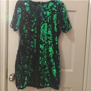 Topshop Velvet and Sequin mini dress