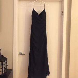 Navy long dress, formal gown