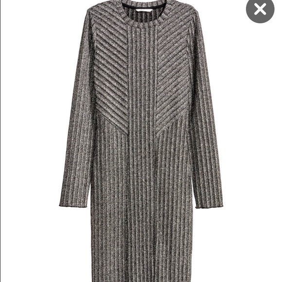 Glittery stretch long sleeve dress