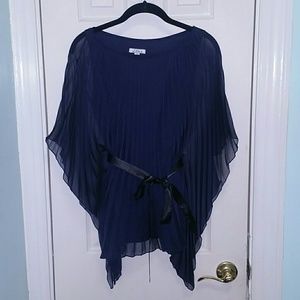 Purple Belted See Through Tunic