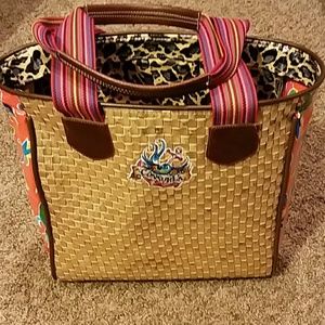 Consuela Classic Gold Weave tote