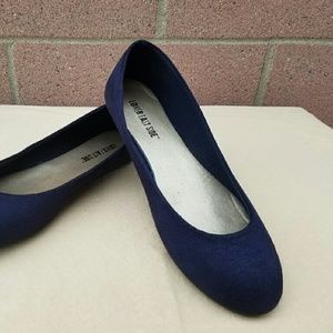 Lower East Side Navy suede flats 8