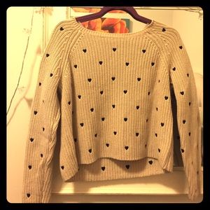 LC Lauren Conrad heart novelty knit sweater