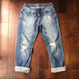 Express crop boyfriend jeans