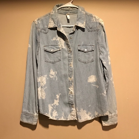 Xhilaration Tops - Splatter denim shirt