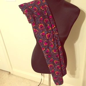 LulaRoe Peacock multi colored OS leggings!