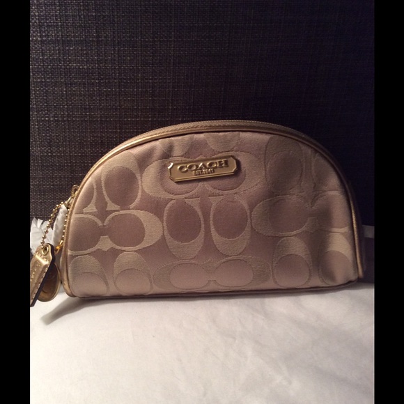 Authentic Coach Logo Makeup Pouch