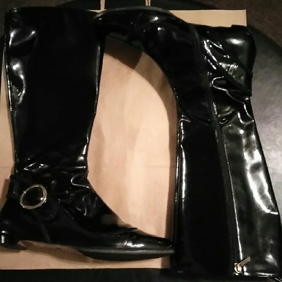 Jimmy Choo Patent Leather Knee High Boot - Picture 1 of 4