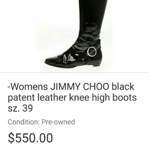 Jimmy Choo Patent Leather Knee High Boot - Picture 2 of 4