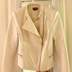 Leather jacket white
