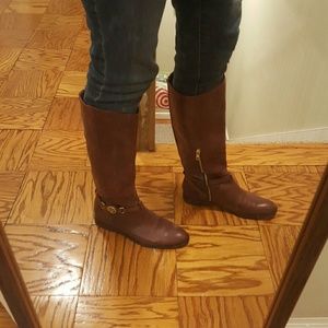 Brown COACH riding boots
