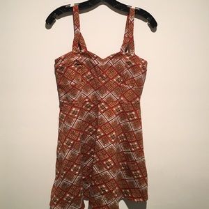 Tan tribal print dress