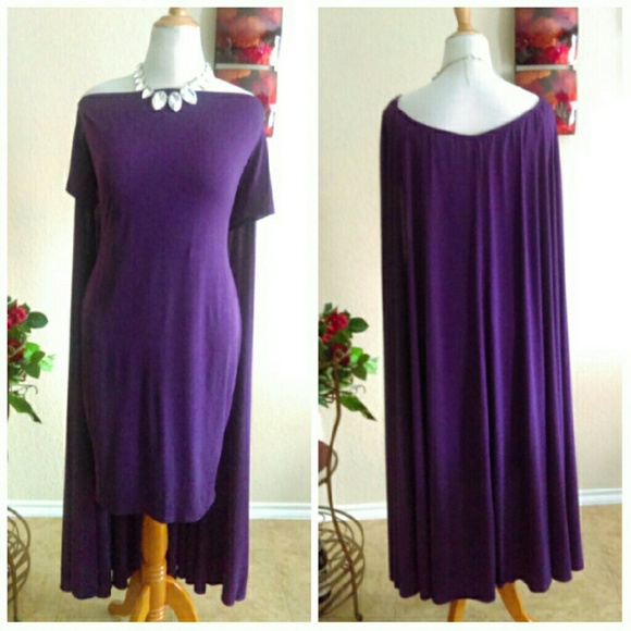Boutique Dresses - HP ⬇💋Off Shoulder Midi Cape Dress Plus Size Boutique Dresses - HP ⬇💋Off Shoulder Midi Cape Dress Plus Size