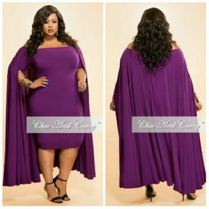 Boutique Dresses - HP ⬇💋Off Shoulder Midi Cape Dress Plus Size Boutique Dresses - HP ⬇💋Off Shoulder Midi Cape Dress Plus Size