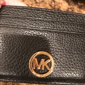 MK black ID lanyard