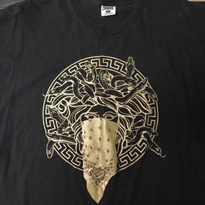 Men's Crooks & Castles Gold Medusa Head T-Shirt