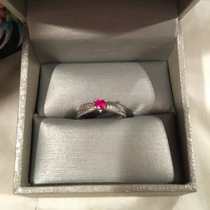 Ruby Heart Promise Ring