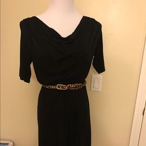 Black Dress (Jersey Material w/ Cinched Waist)
