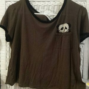 Dirty green colored crop top