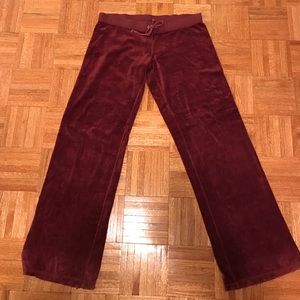 Red Velor Juicy Couture Sweatpants