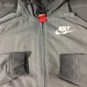 New no tags gray light ombré Nike zip up