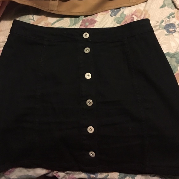 BLACK BUTTON UP SKIRT FOR SALE