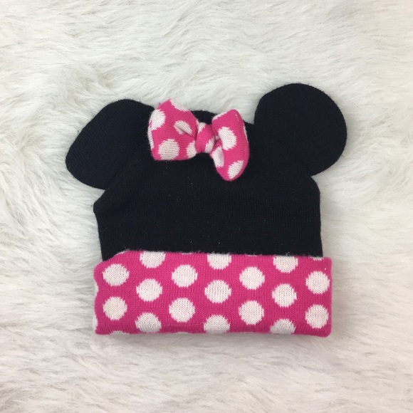 Minnie Mouse black mouse ears winter hat beanie