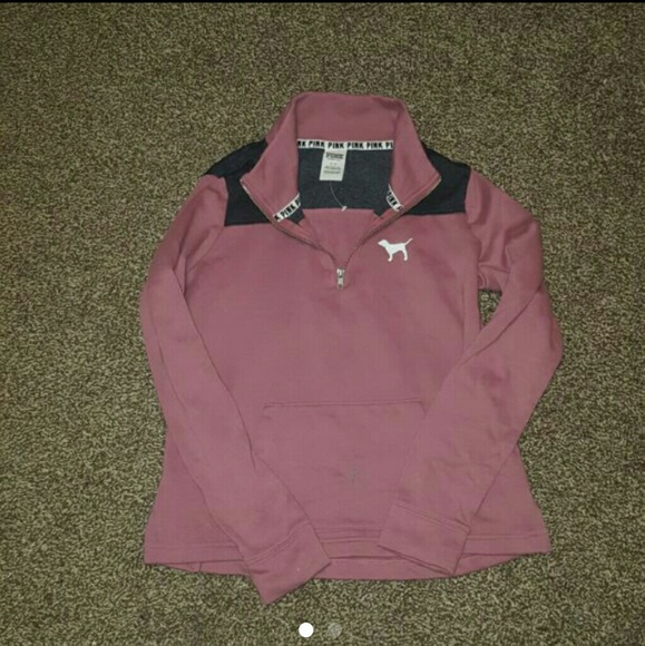 PINK Victoria's Secret Tops - Vs Pink Soft Begonia Half Zip