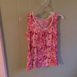 LOFT sleeveless floral shirt