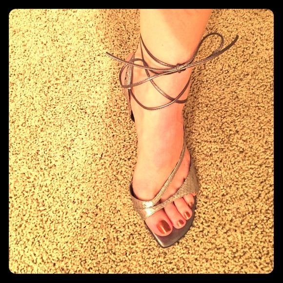 Silver Kate Spade shoes- size 8