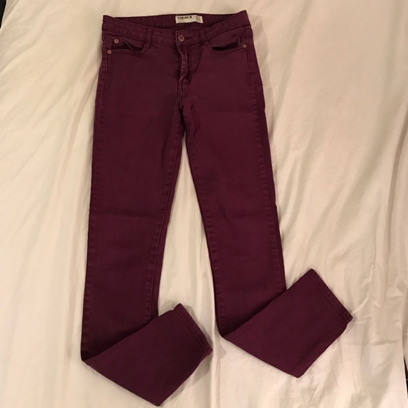Maroon Skinny Jeans