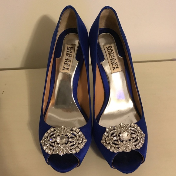 Badgley Mischka 'Jeannie' Crystal Open Toe Pump