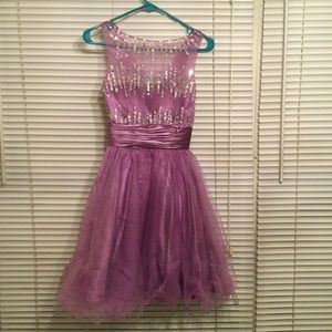 Lavender cocktail dress and shoes