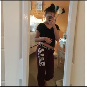 PINK cropped sweatpants