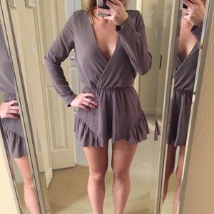 Cute gray romper from Sabo Skirt!!